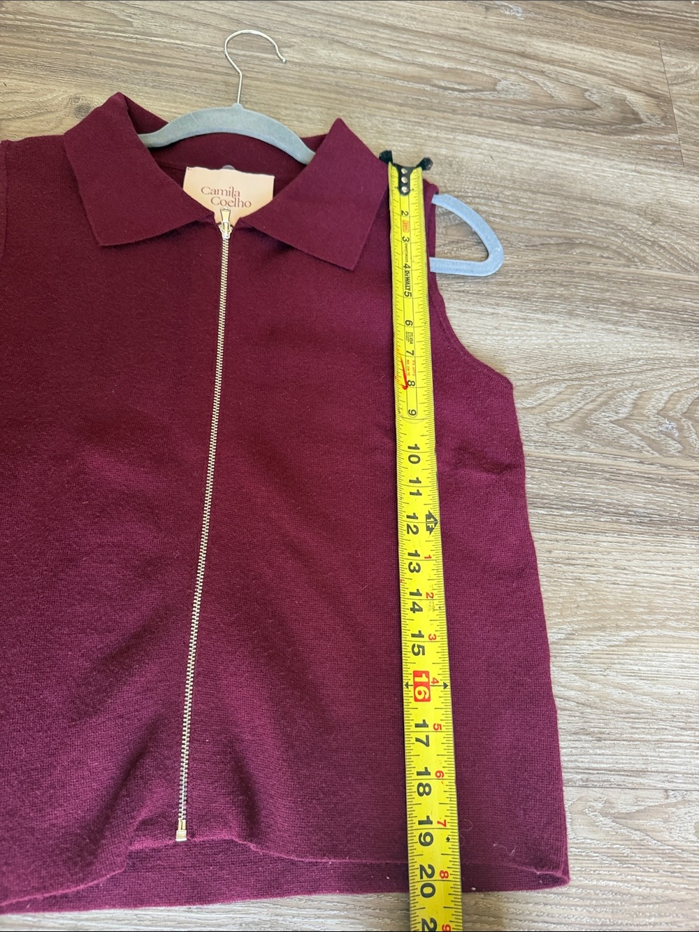 Camila Coelho Sleeveless Zip-Front Polo Top Size: S - Picture 7 of 7